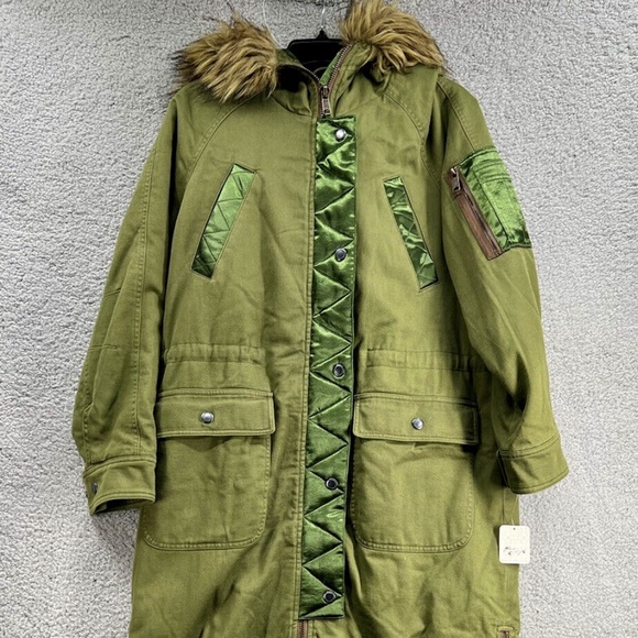 Free People Farrah Military Parka Jacket Size S - Picture 1 of 5